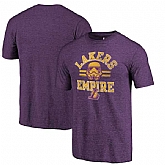 Los Angeles Lakers Purple Star Wars Empire Fanatics Branded Tri-Blend T-Shirt,baseball caps,new era cap wholesale,wholesale hats